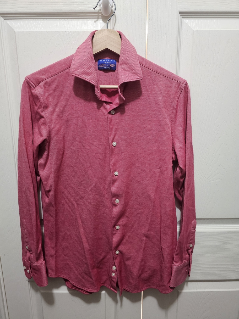 Perry Ellus Slom Fit Men's Pink/Red Button-Down Dress Shirt